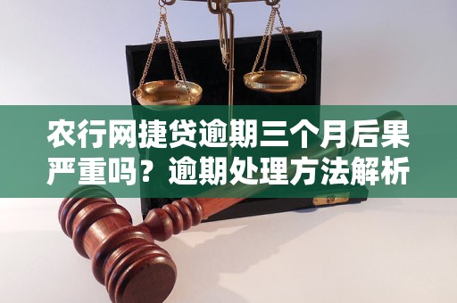 农行网捷贷逾期三个月后果严重吗？逾期处理方法解析