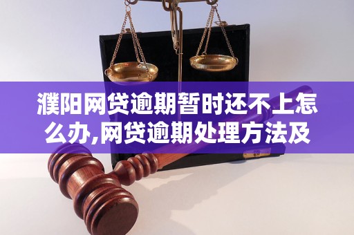 濮阳网贷逾期暂时还不上怎么办,网贷逾期处理方法及技巧