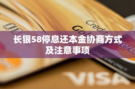 长银58停息还本金协商方式及注意事项