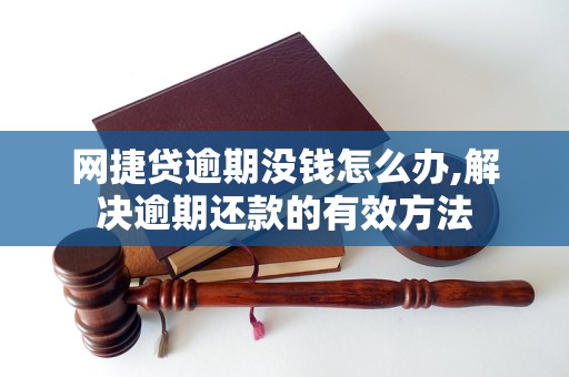 网捷贷逾期没钱怎么办,解决逾期还款的有效方法