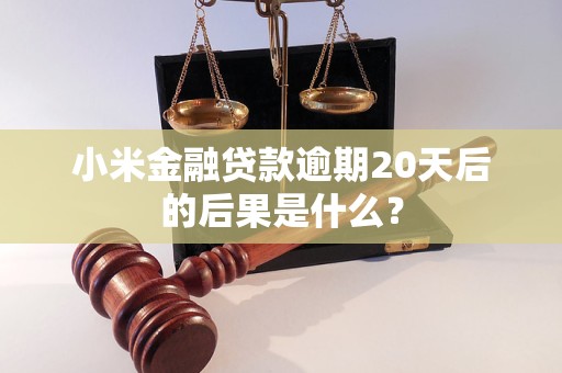 小米金融贷款逾期20天后的后果是什么？