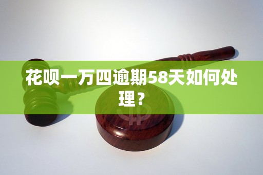 花呗一万四逾期58天如何处理？