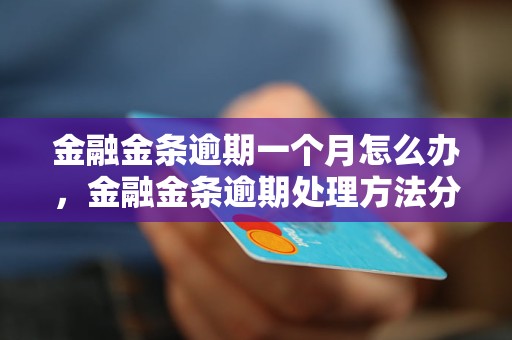 金融金条逾期一个月怎么办，金融金条逾期处理方法分享