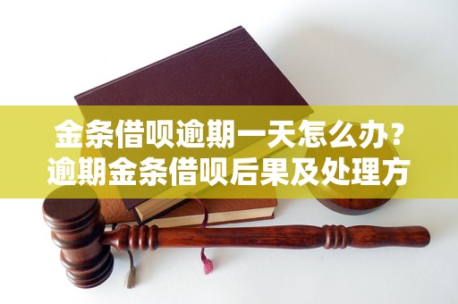 金条借呗逾期一天怎么办？逾期金条借呗后果及处理方法