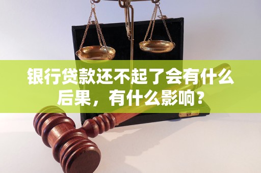 银行贷款还不起了会有什么后果，有什么影响？