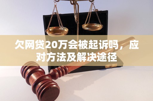 欠网贷20万会被起诉吗，应对方法及解决途径