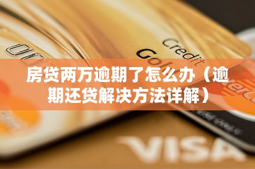 房贷两万逾期了怎么办（逾期还贷解决方法详解）