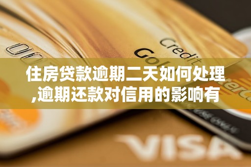 住房贷款逾期二天如何处理,逾期还款对信用的影响有多大
