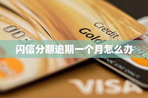 闪信分期逾期一个月怎么办