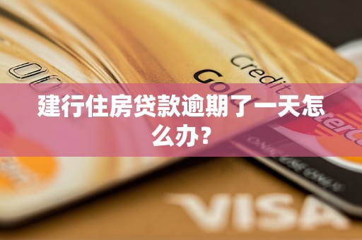 建行住房贷款逾期了一天怎么办？