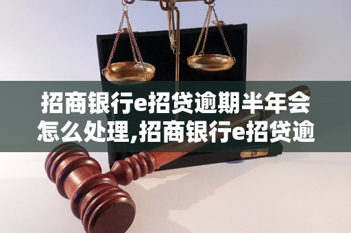 招商银行e招贷逾期半年会怎么处理,招商银行e招贷逾期半年会有什么后果