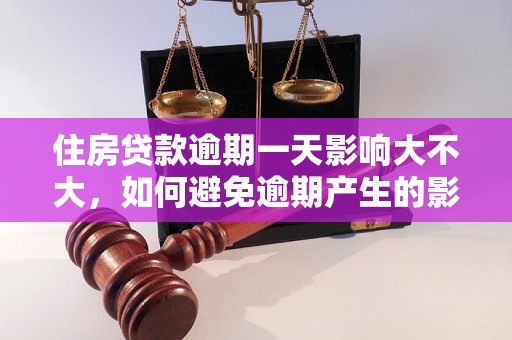 住房贷款逾期一天影响大不大，如何避免逾期产生的影响？
