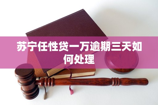 苏宁任性贷一万逾期三天如何处理