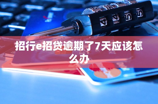 招行e招贷逾期了7天应该怎么办