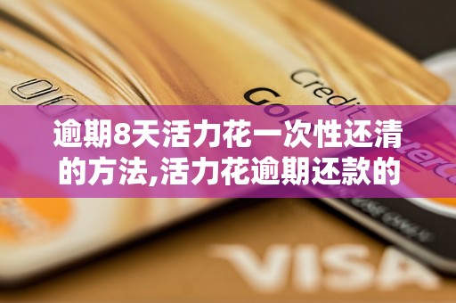 逾期8天活力花一次性还清的方法,活力花逾期还款的解决办法