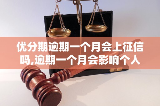 优分期逾期一个月会上征信吗,逾期一个月会影响个人信用吗