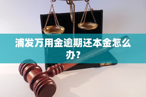 浦发万用金逾期还本金怎么办？