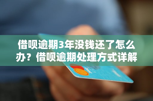 借呗逾期3年没钱还了怎么办？借呗逾期处理方式详解