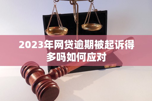 2023年網貸逾期被起訴得多嗎如何應對