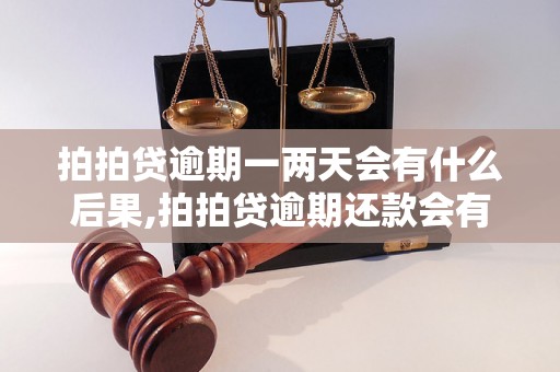 拍拍贷逾期一两天会有什么后果,拍拍贷逾期还款会有什么影响