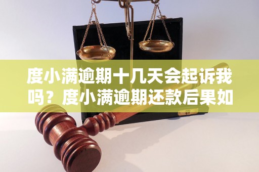 度小满逾期十几天会起诉我吗？度小满逾期还款后果如何？