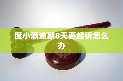 度小满逾期8天要起诉怎么办