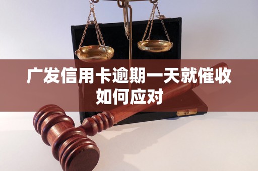 广发信用卡逾期一天就催收如何应对