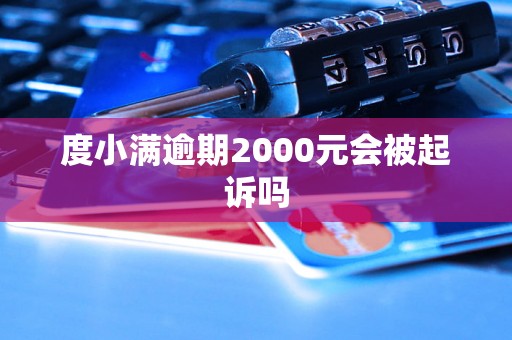 度小满逾期2000元会被起诉吗