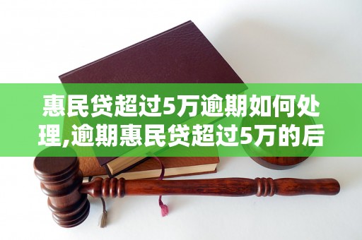 惠民贷超过5万逾期如何处理,逾期惠民贷超过5万的后果