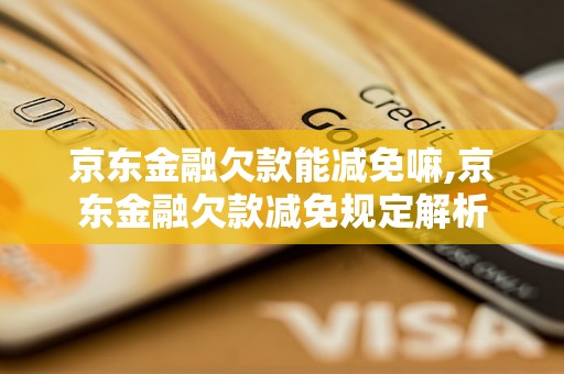 京东金融欠款能减免嘛,京东金融欠款减免规定解析