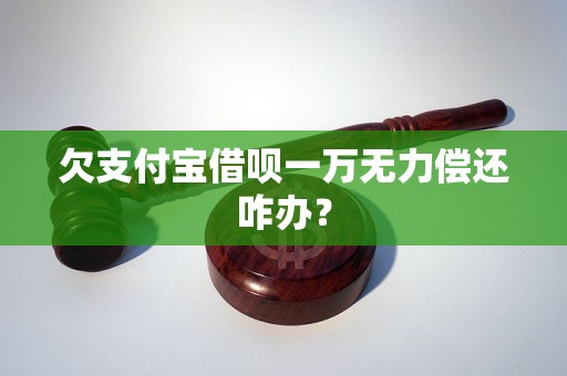 欠支付宝借呗一万无力偿还咋办？