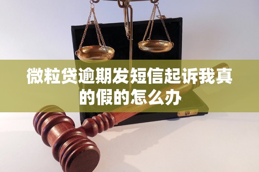 微粒贷逾期发短信起诉我真的假的怎么办