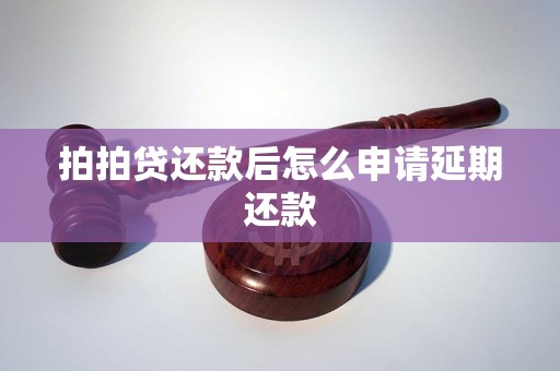 拍拍贷还款后怎么申请延期还款