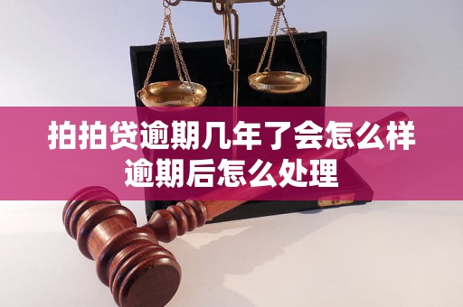 拍拍贷逾期几年了会怎么样逾期后怎么处理