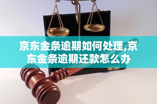 京东金条逾期如何处理,京东金条逾期还款怎么办