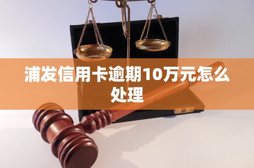 浦发信用卡逾期10万元怎么处理