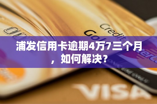 浦发信用卡逾期4万7三个月，如何解决？