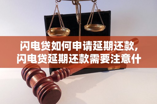 闪电贷如何申请延期还款,闪电贷延期还款需要注意什么