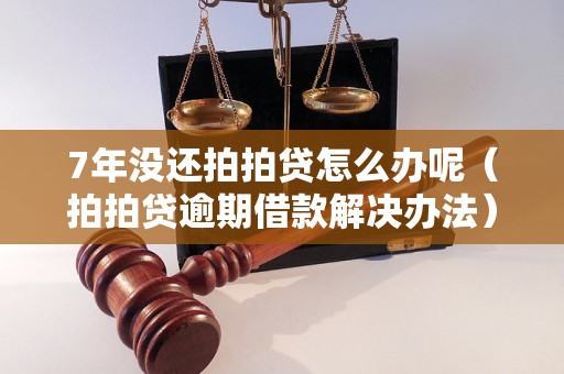 7年没还拍拍贷怎么办呢（拍拍贷逾期借款解决办法）