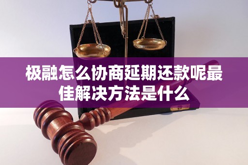 极融怎么协商延期还款呢最佳解决方法是什么