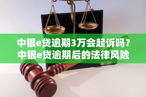 中银e贷逾期3万会起诉吗？中银e贷逾期后的法律风险解析