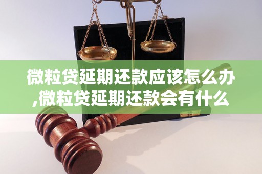 微粒贷延期还款应该怎么办,微粒贷延期还款会有什么后果