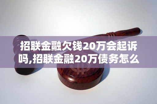 招联金融欠钱20万会起诉吗,招联金融20万债务怎么处理