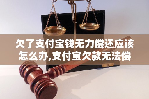 欠了支付宝钱无力偿还应该怎么办,支付宝欠款无法偿还的解决办法