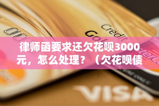 律师函要求还欠花呗3000元，怎么处理？（欠花呗债务处理建议）