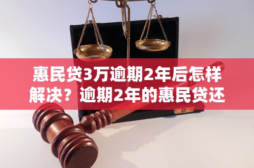 惠民贷3万逾期2年后怎样解决？逾期2年的惠民贷还能申请贷款吗？