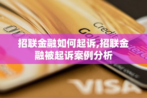 招联金融如何起诉,招联金融被起诉案例分析