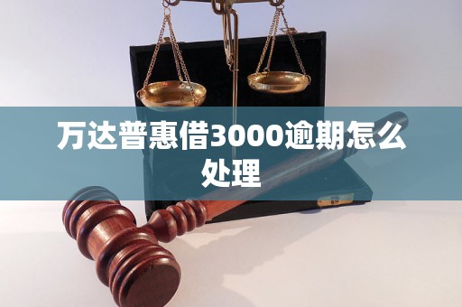 万达普惠借3000逾期怎么处理