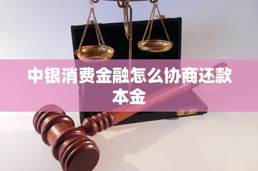 中银消费金融怎么协商还款本金