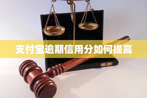 支付宝逾期信用分如何提高